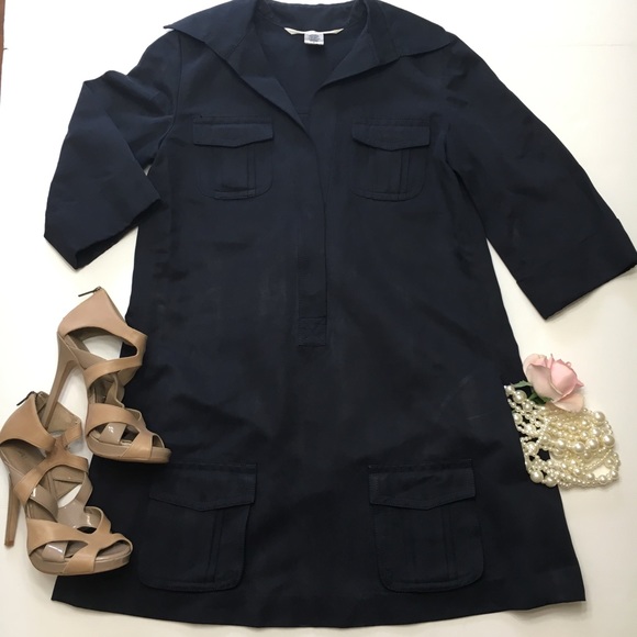 Diane Von Furstenberg Dresses & Skirts - Diane VonFurstenburg Collard Dress with Pockets